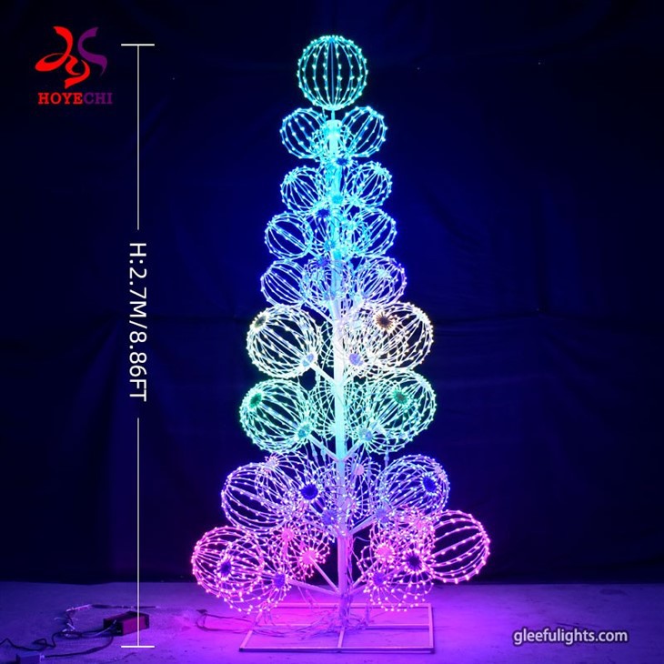 2024 New Spherical RGB Folding Christmas Tree